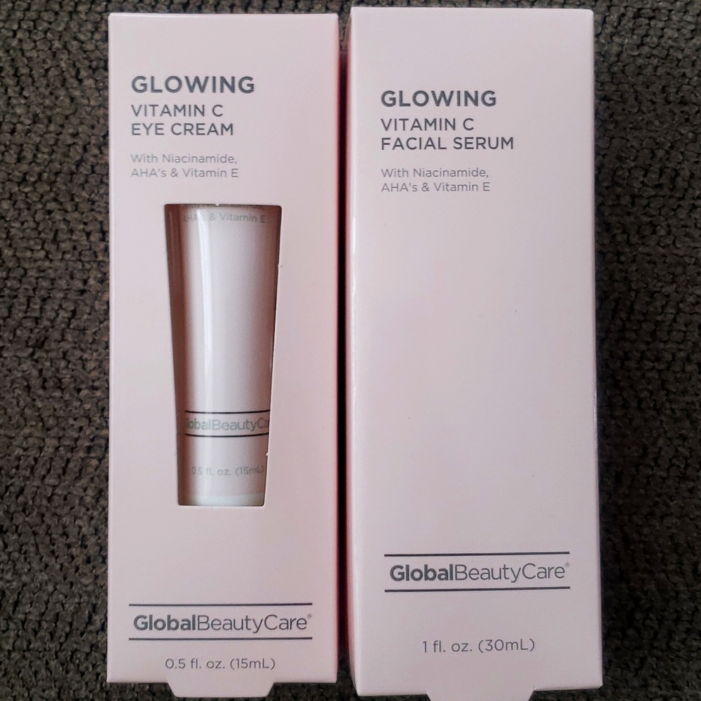 GLOWING Vitamin C Facial Serum and Eye Cream